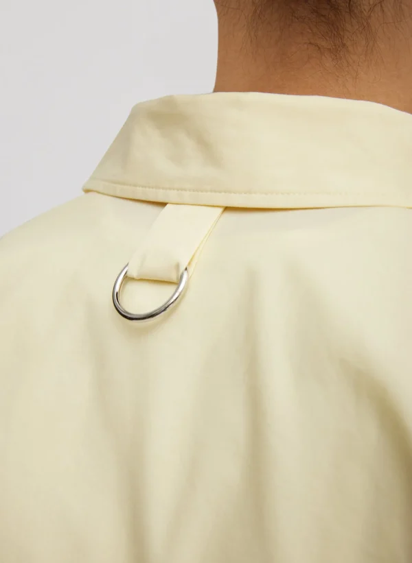 Tibi Gabe Oversized Shirt Lemon Ice Discount