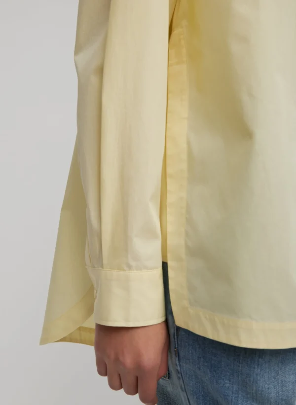 Tibi Gabe Oversized Shirt Lemon Ice Discount