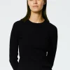 Tibi Giselle Stretch Sweater Circle Openback Pullover Black New