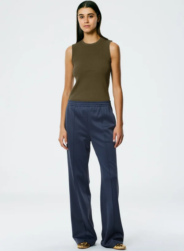 Tibi Giselle Stretch Sweater Circle Openback Tank Wood Clearance