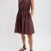 Tibi Italian Sporty Nylon Short Tank Dress Cinnamon Cheap