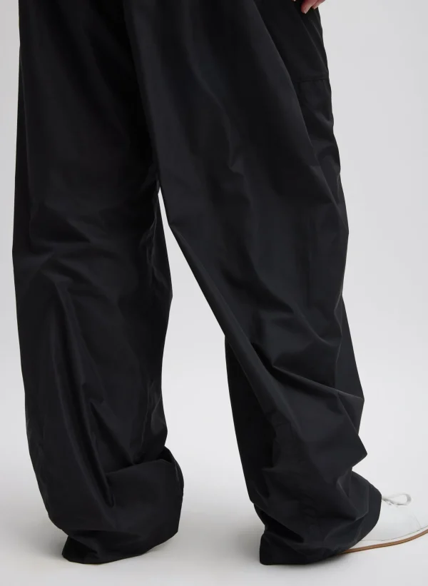 Tibi Italian Sporty Nylon Winslow Pant Black Hot