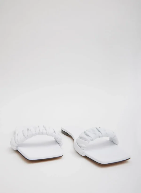 Tibi Jordan Nappa Sandal Optic White Best Sale