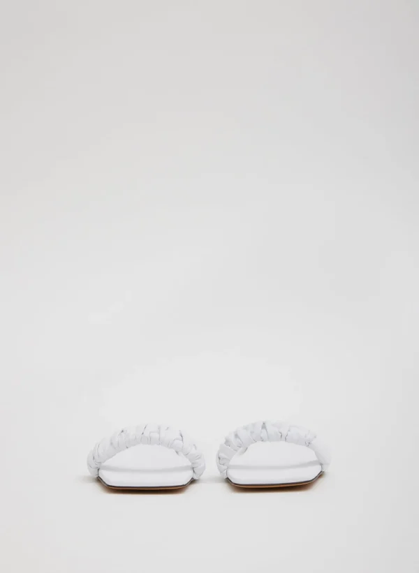 Tibi Jordan Nappa Sandal Optic White Best Sale