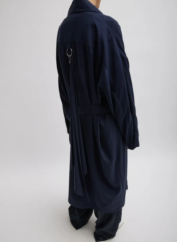 Tibi Lancaster Trench Navy Discount