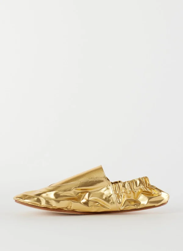 Tibi Metallic Mikhail Flat Gold Online