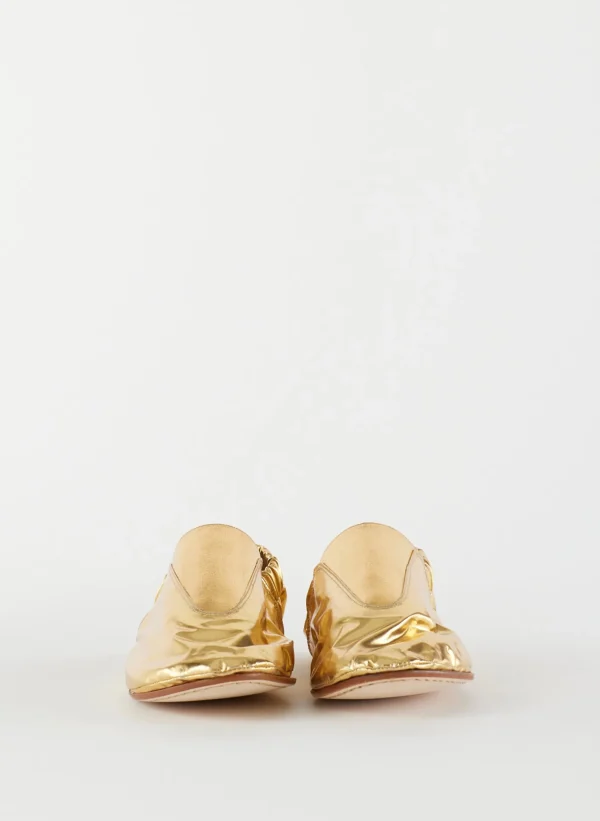 Tibi Metallic Mikhail Flat Gold Online