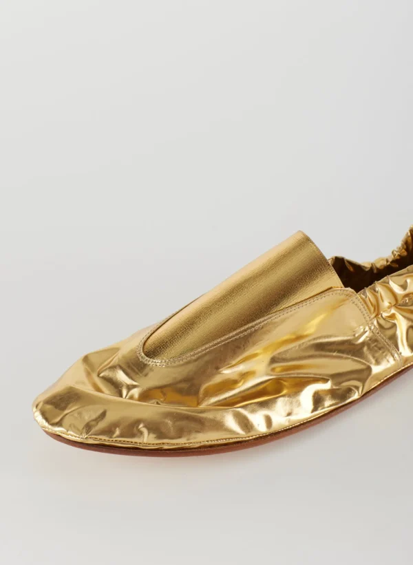 Tibi Metallic Mikhail Flat Gold Online