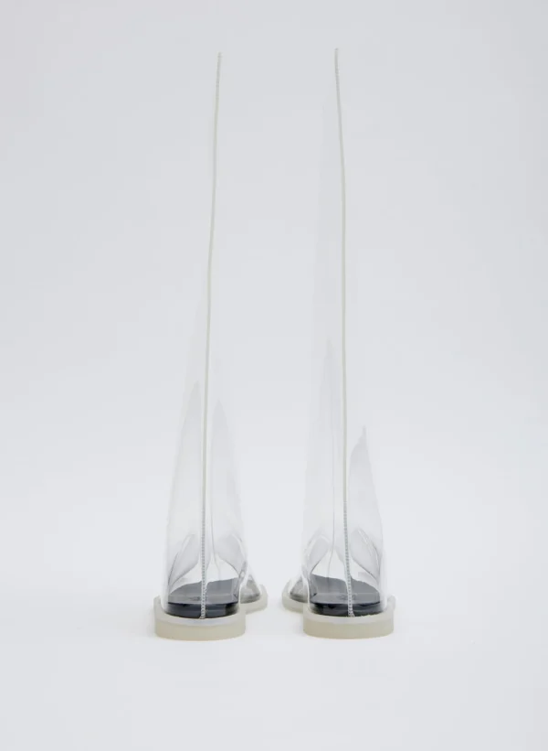 Tibi Mookie Rain Boot Clear New