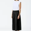 Tibi Nylon Pull On Full Skirt Black Outlet