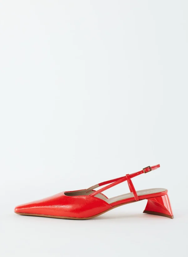 Tibi Patent Leather Oscar Slingback Red Cheap