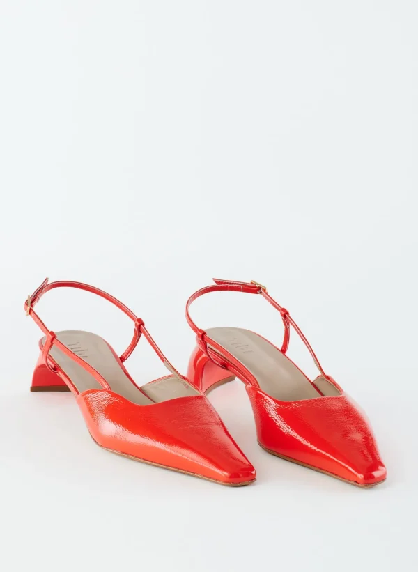 Tibi Patent Leather Oscar Slingback Red Cheap