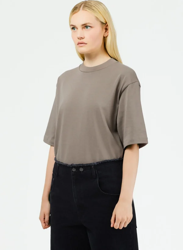 Tibi Perfect Unisex T-Shirt Basalt Discount