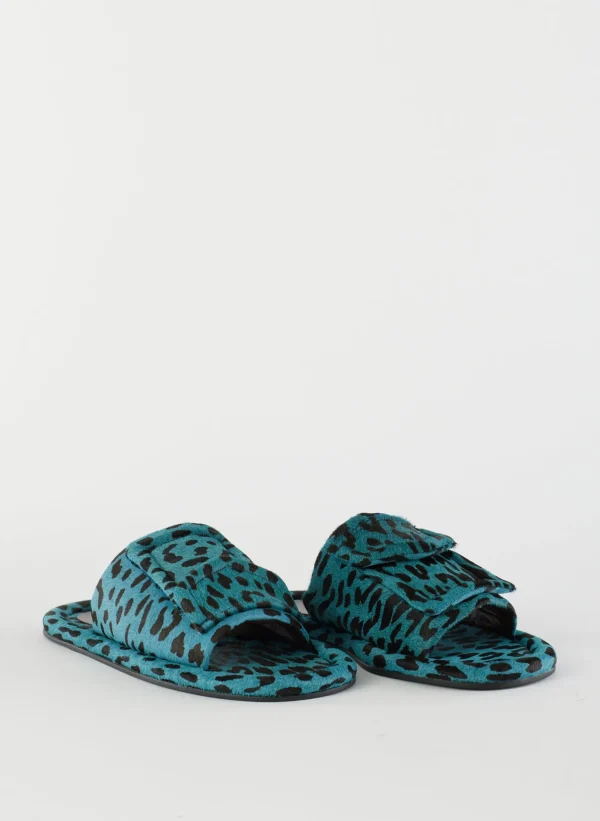 Tibi Pony Hair Calf Print Beryen Sandal Baby Blue Best