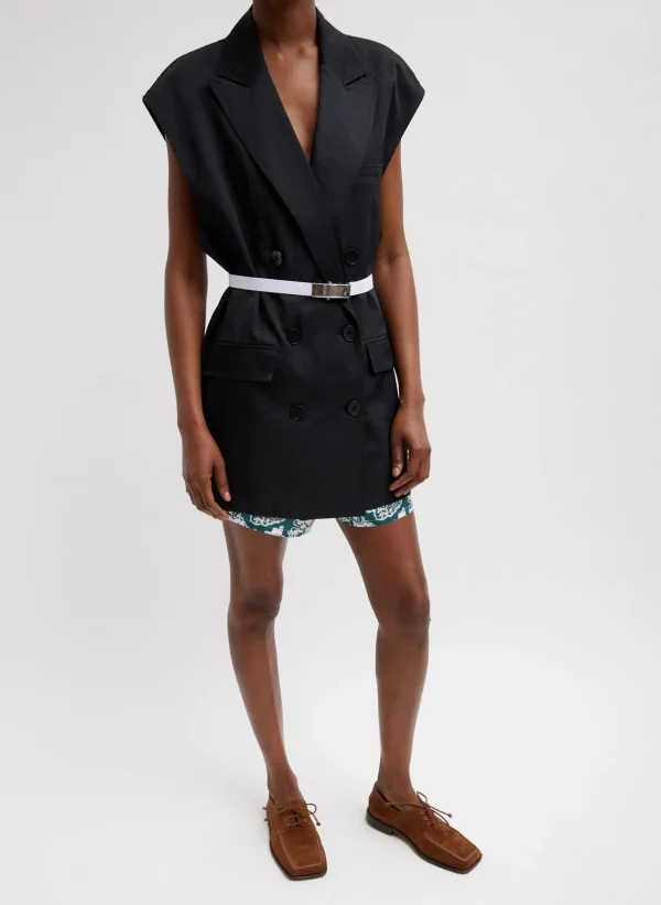 Tibi Recycled Nylon Batik Pull On Shorts Hunter Green Multi Best Sale