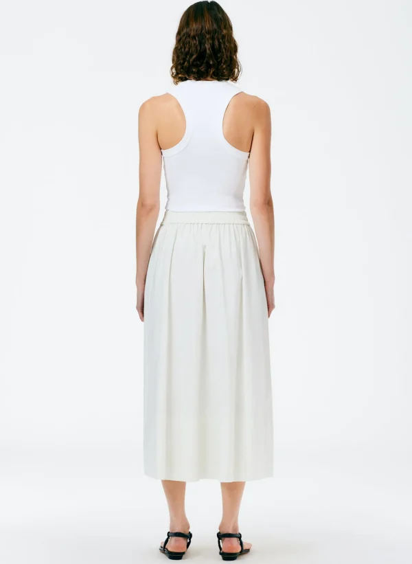 Tibi Ribbed T-Shirt Cropped Tank White Fashion