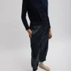 Tibi Shiny Nylon Pull On Wilt Jogger Navy Sale