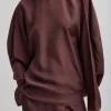 Tibi Silk Habutai Circular Top Cinnamon Sale