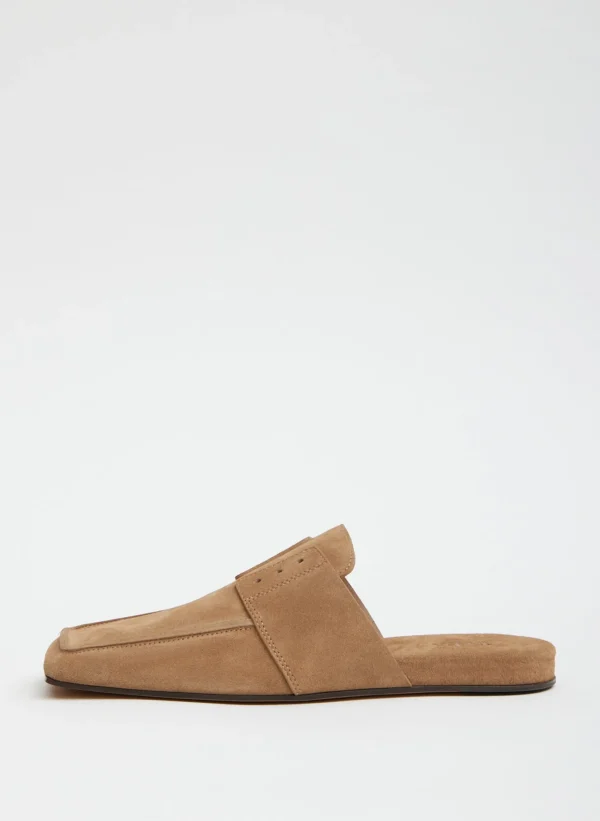 Tibi Suede Granger Slide Tan Flash Sale