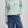 Tibi Super Fine Gauge Perfect Men's Pullover Pale Mint Fashion