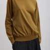 Tibi Super Fine Gauge Perfect Men's Pullover Dark Hazel Best