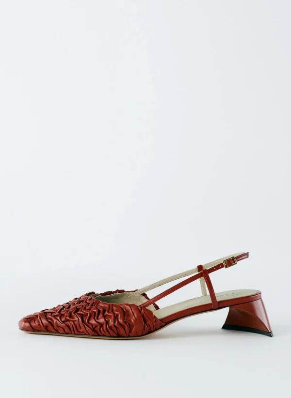 Tibi Textu Victor Slingback Red Best