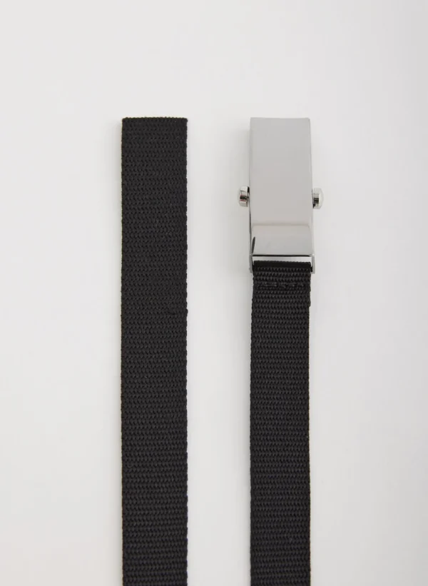 Tibi Tobian Webbing Belt Black Clearance