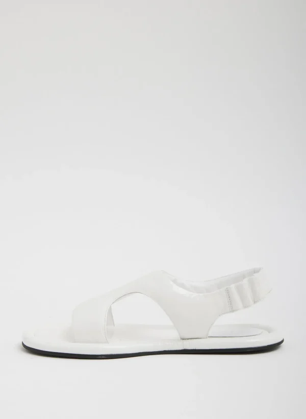 Tibi Tom Naplack Sandal Optic White Fashion