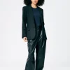 Tibi Tropical Wool Cutout Sleeve Marlon Blazer Black Hot