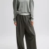 Tibi Tropical Wool Marit Pull On Pant Dark Stone Discount