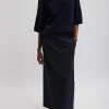 Tibi Tropical Wool Maxi Trouser Skirt Navy Best