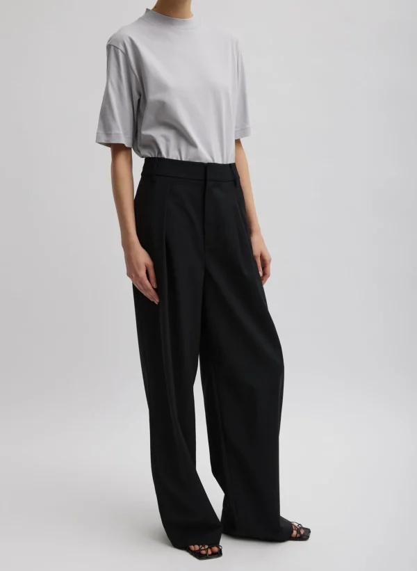 Tibi Tropical Wool Stella Pant Black Cheap