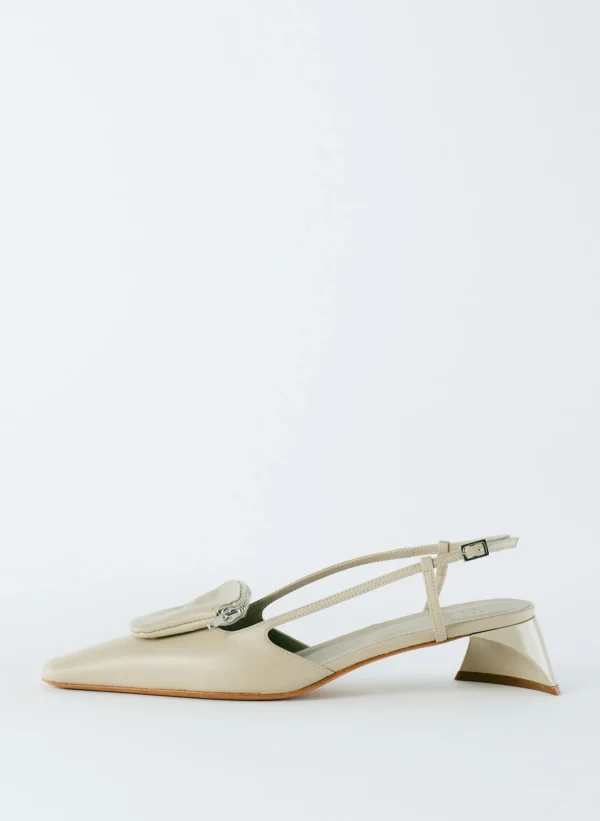 Tibi Victor Slingback Warm Grey Cheap