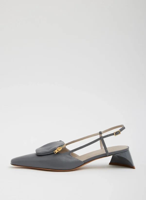 Tibi Victor Slingback Grey Clearance