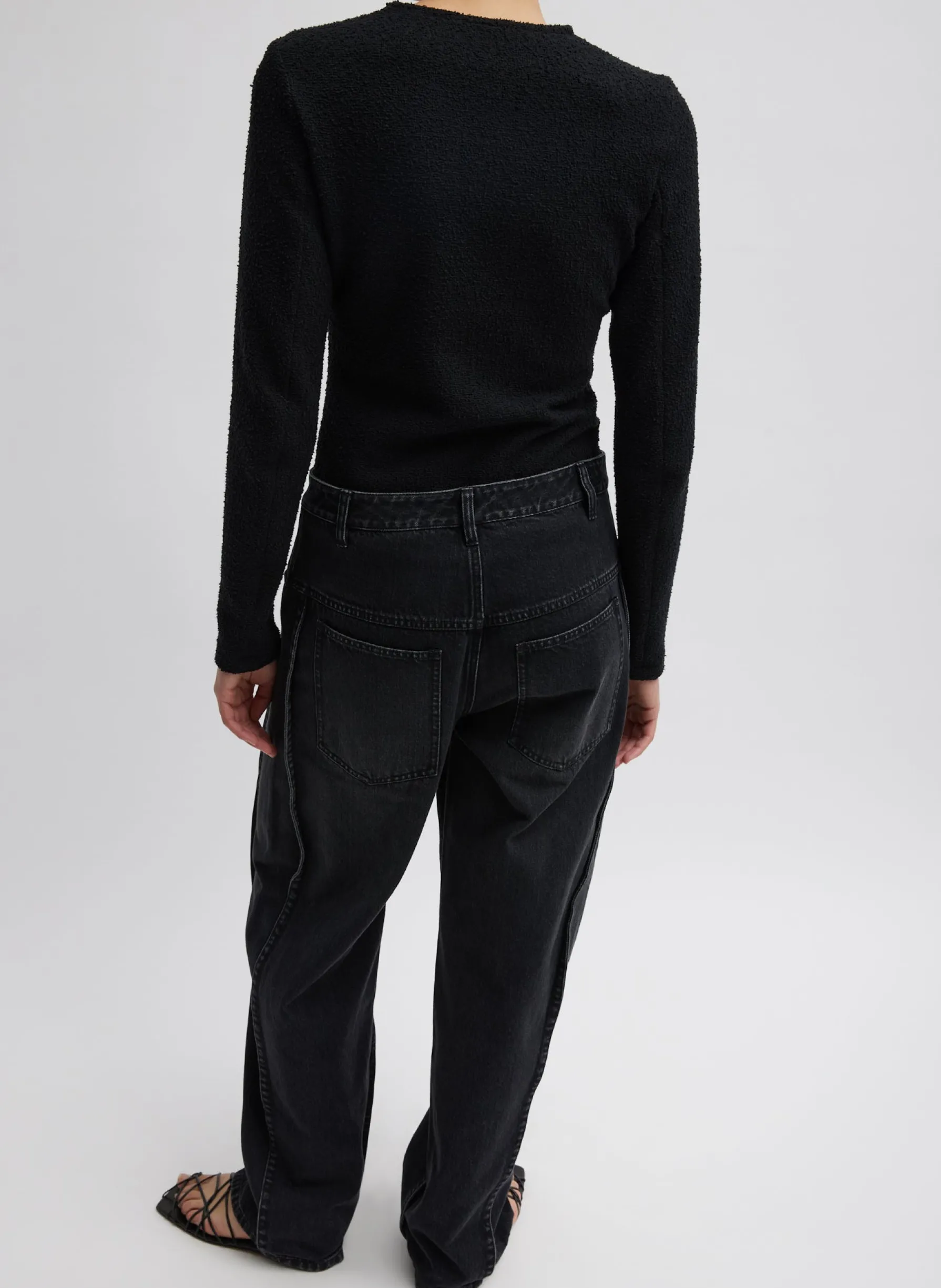 Tibi Denim Tuck Jean Vintage Black Hot