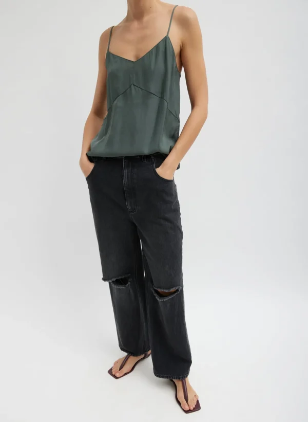 Tibi Vintage Wash Black Denim Ryder Jean Vintage Black Cheap